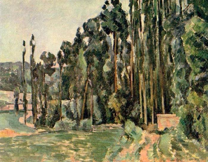 Paul Cezanne Die Pappeln Norge oil painting art
